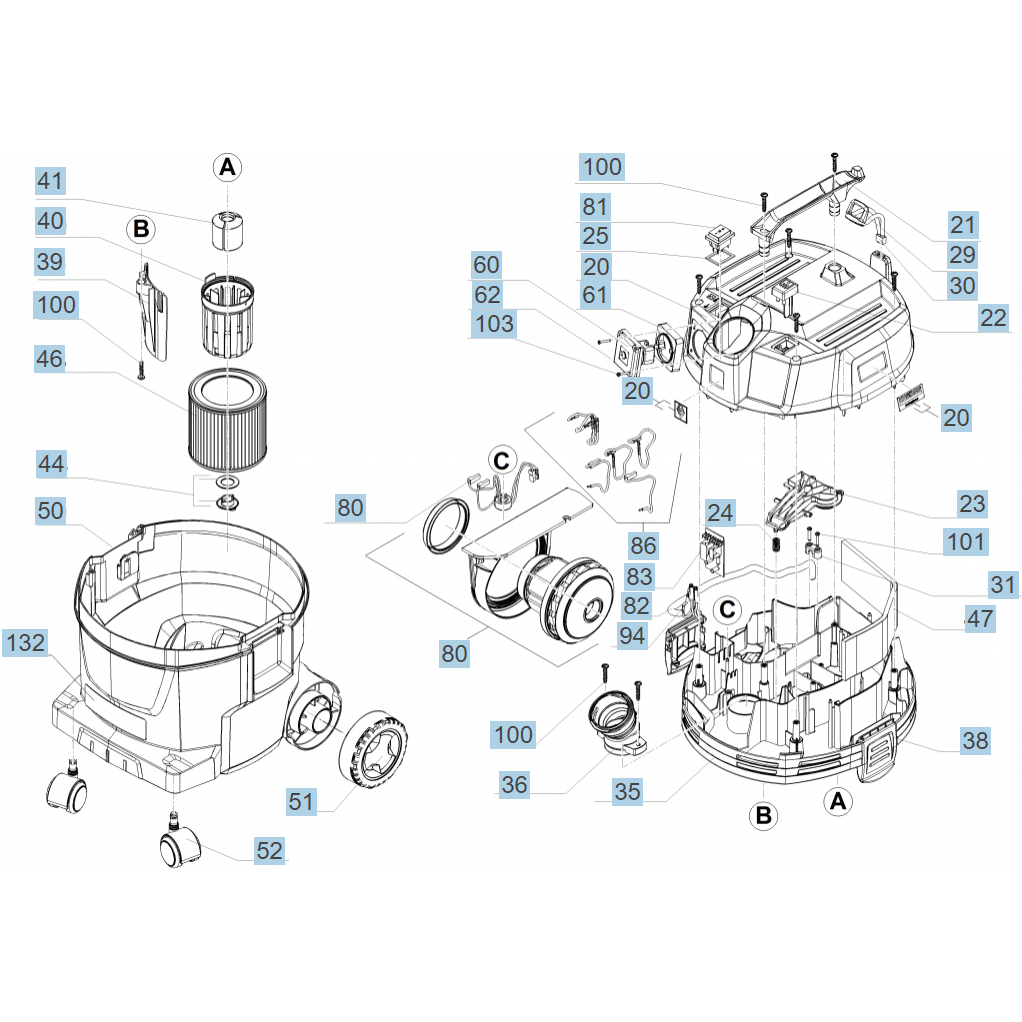 Vhbw Patronenfilter, Für Kärcher NT 22/1 AP, NT 22/1 AP BP L Pack
